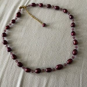 Beautiful purple pearl necklace